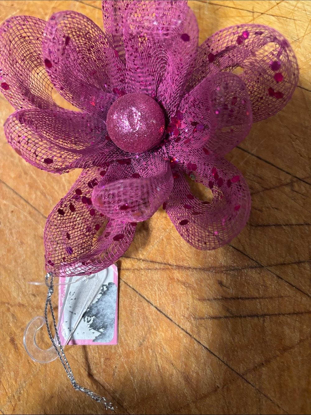 Accessorize Fuchsia Mesh Flower Hair Clip